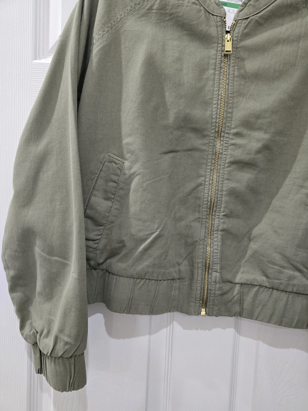 Michael Kors Olive Green Bomber Jacket - Size L NWT